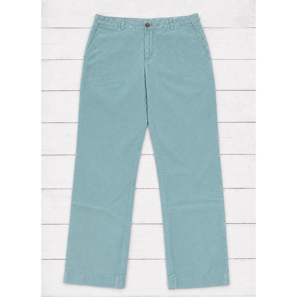 Vineyard Vines Mens Teal Cotton Linen Blend Straight Leg Chino Pants 33x32 -4088